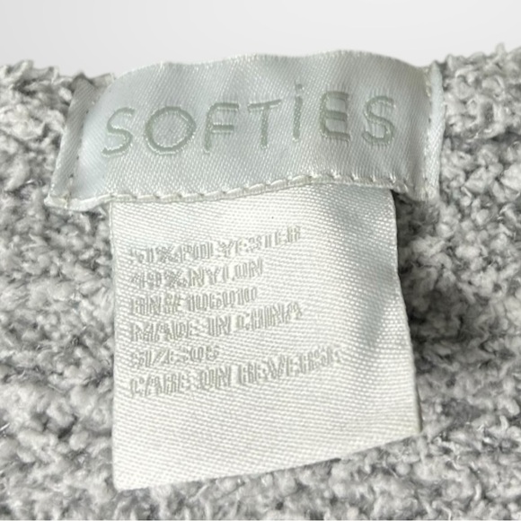 Softies Grey Super Soft Hooded Waterfall Sweater OS - Picture 6 of 6